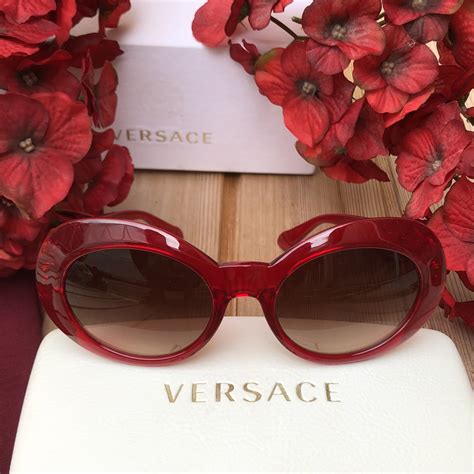 versace sunglasses red
